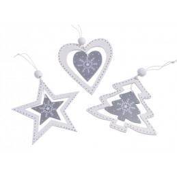 Zestaw świątecznych zawieszek 12cm, 3szt