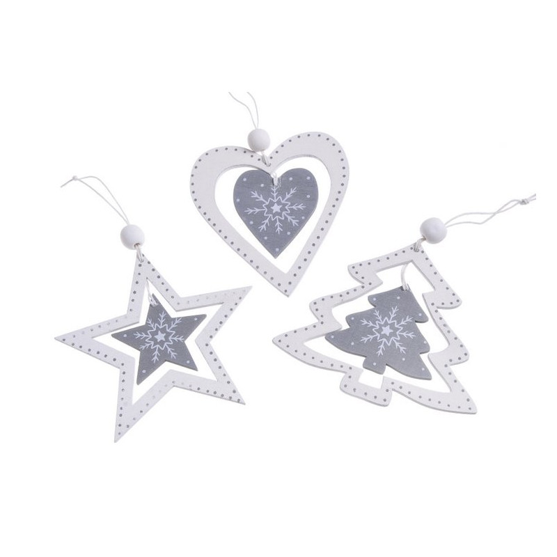 Zestaw świątecznych zawieszek 12cm, 3szt