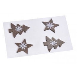 Zestaw świąteczny- naklejki 4,5cm 4 szt