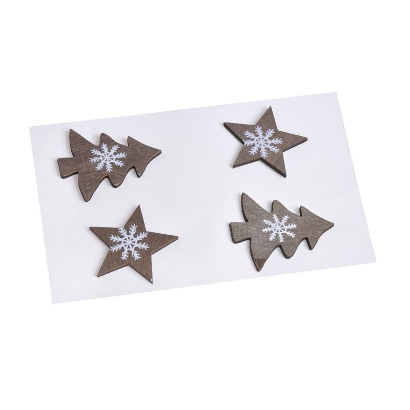 Zestaw świąteczny- naklejki 4,5 cm, 4 szt