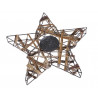 Świecznik gwiazda 25 cm NAT-SILV