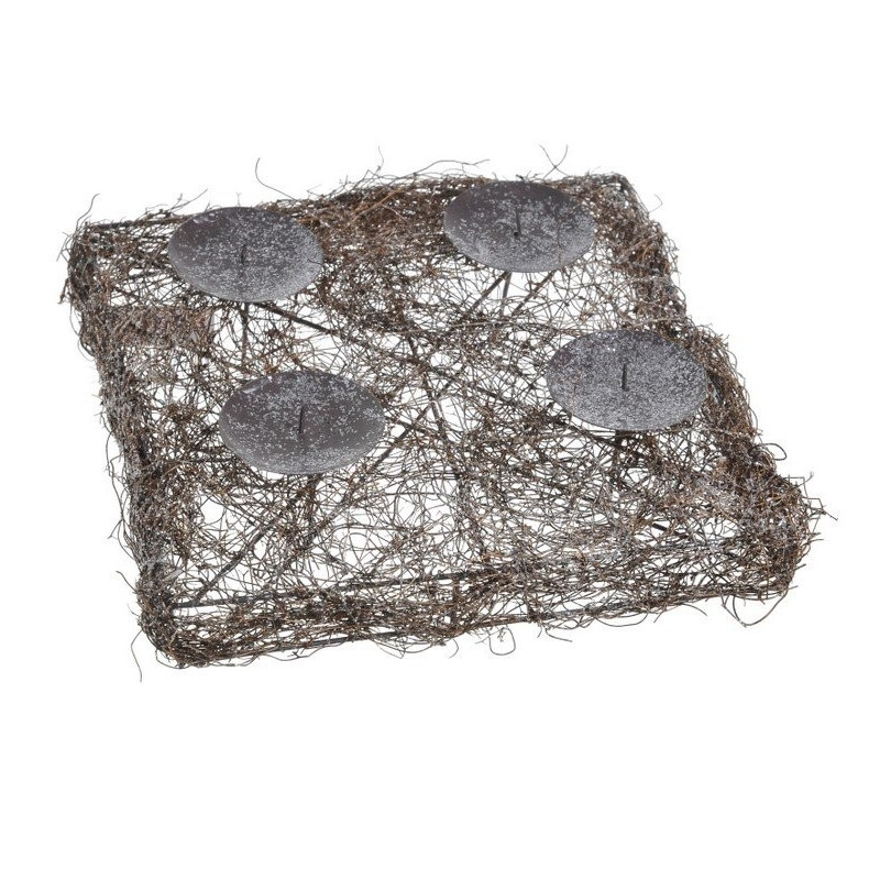 Świecznik x 4, 25cm
