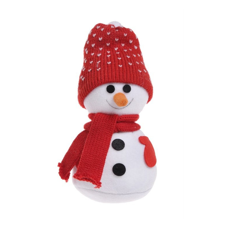 Bałwanek w rękawicach 22 cm - dekoracja świąteczna