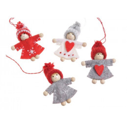 Pacynki 7,5cm, 4szt-kpl - zawieszka choinkowa