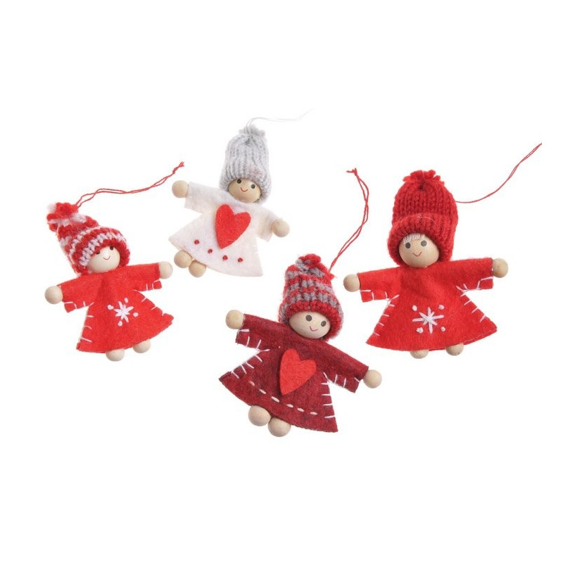 Pacynki 8 cm, 4szt-kpl - zawieszka choinkowa