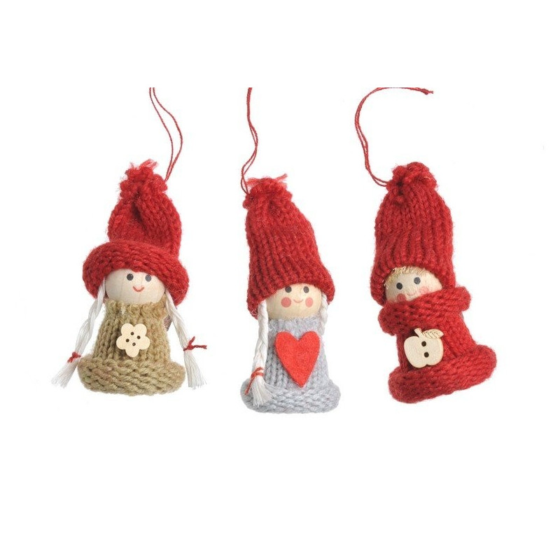 Pacynki dziewczynki 7cm, 3szt-kpl - zawieszka