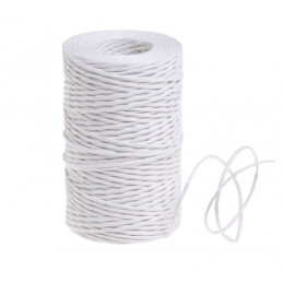 Sznurek papierowy z drucikiem biały 100 m