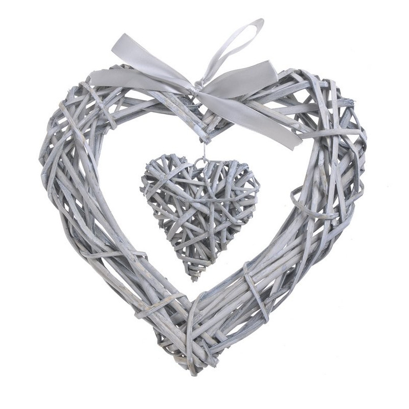 Serce z wikliny 12cm, 30cm, 2szt-kpl