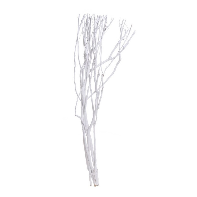 Gałęzie drzewa herbacianego 98 cm, 6szt-pęczek ŚNIEŻNA BIEL