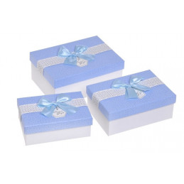 Pudełka 3szt-kpl BLUE/WHITE