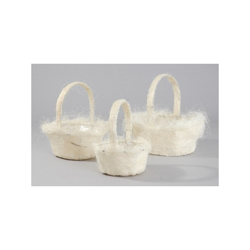 Koszyki sizalowe 3szt H24-28-30cm, L20-24-28 cm MIX KOLORÓW