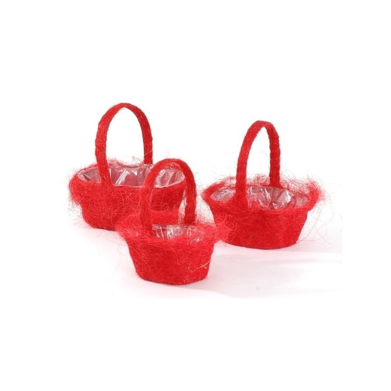 Koszyki sizalowe 3szt H24-28-30cm, L20-24-28 cm MIX KOLORÓW