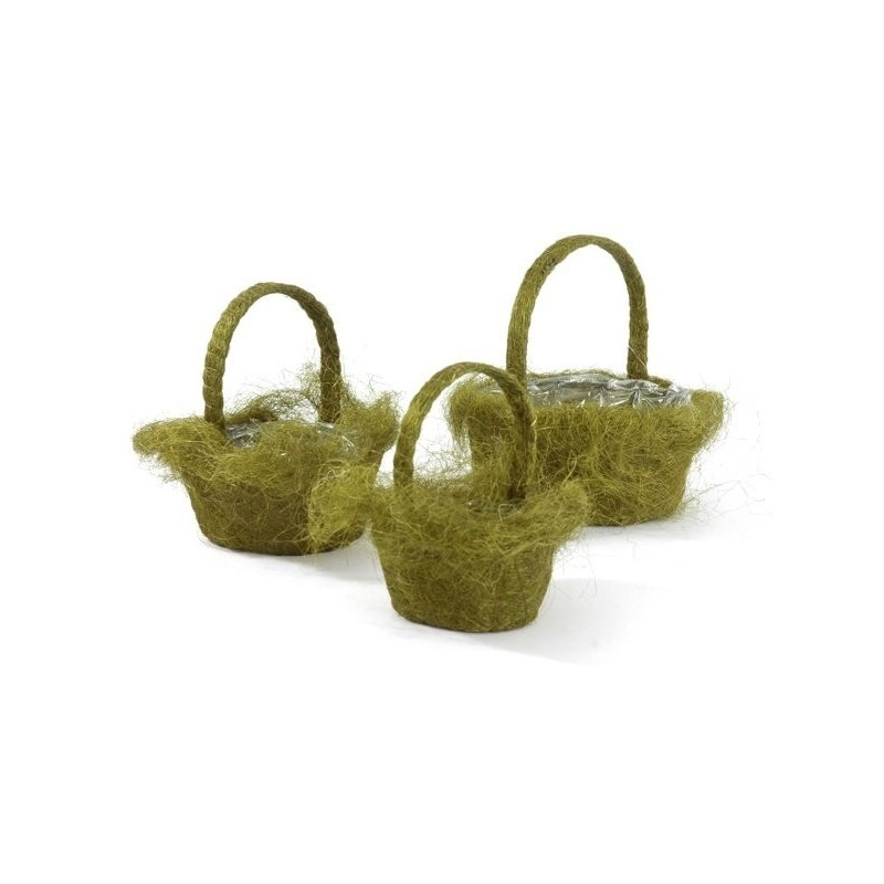 Koszyki sizalowe 3szt H24-28-30cm, L20-24-28 cm MIX KOLORÓW