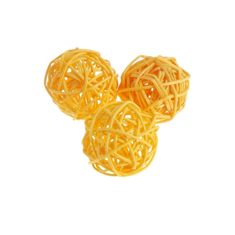 Kule rattanowe 5cm, 12szt-paczka MIX KOLORÓW