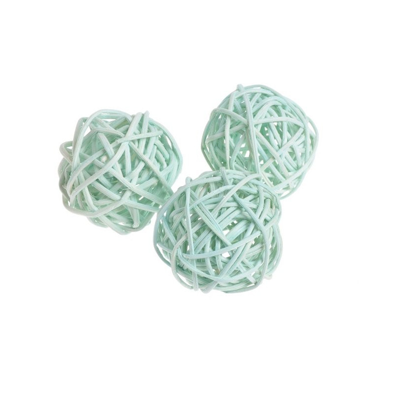 Kule rattanowe 5cm, 12szt-paczka MIX KOLORÓW