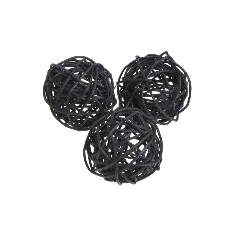 Kule rattanowe 5cm, 12szt-paczka MIX KOLORÓW