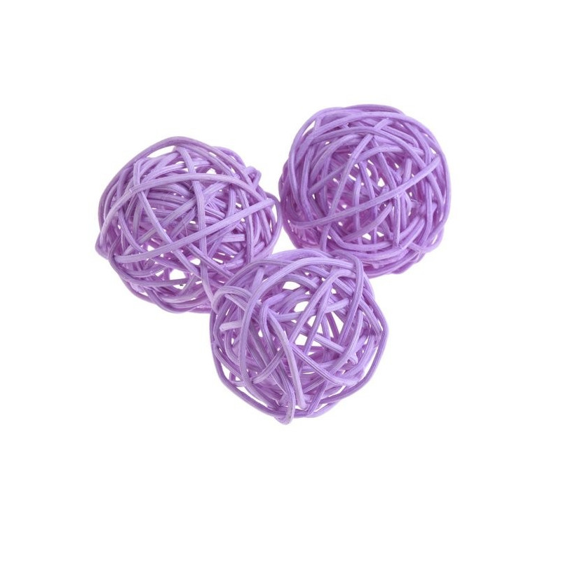 Kule rattanowe 5cm, 12szt-paczka MIX KOLORÓW