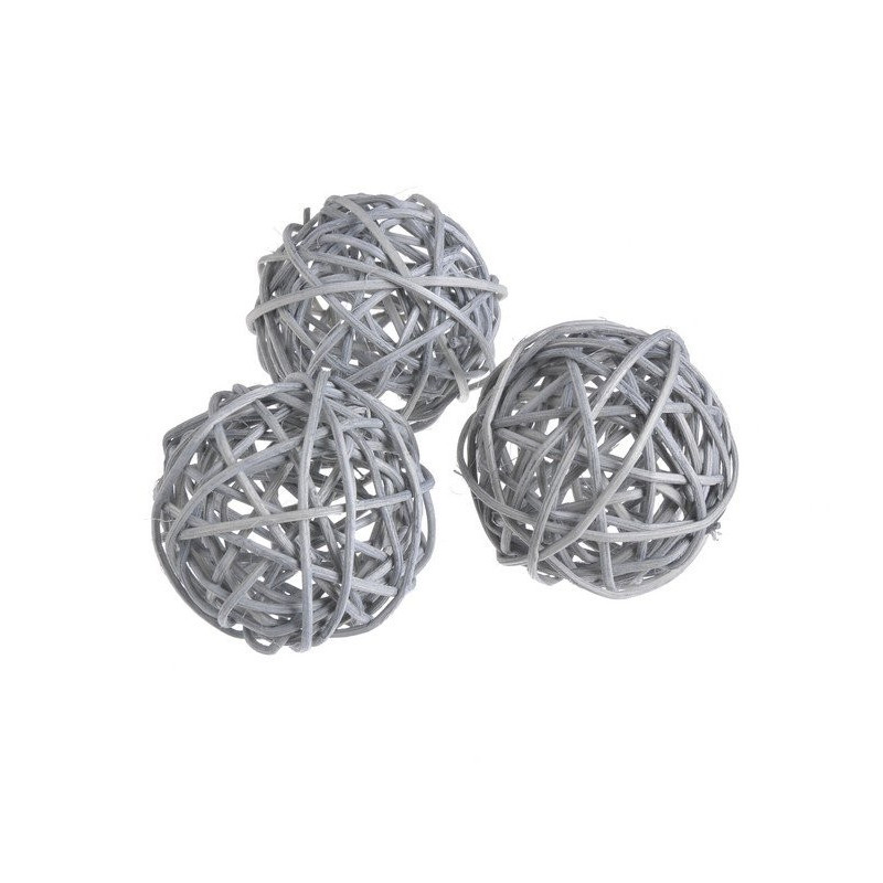 Kule rattanowe 5cm, 12szt-paczka MIX KOLORÓW