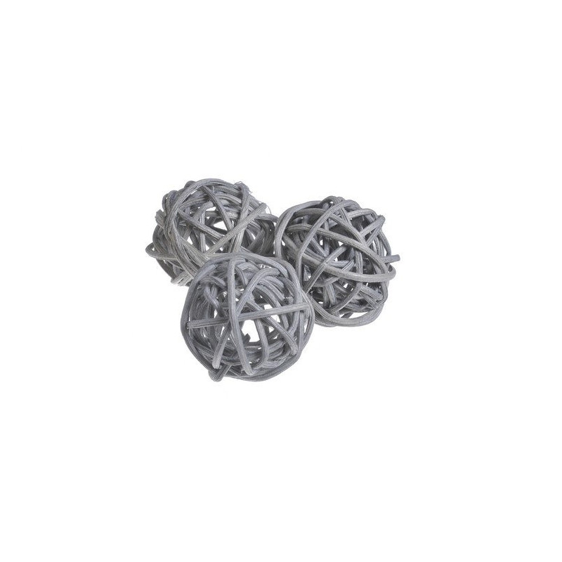 Kule rattanowe 3cm, 24szt-paczka MIX KOLORÓW