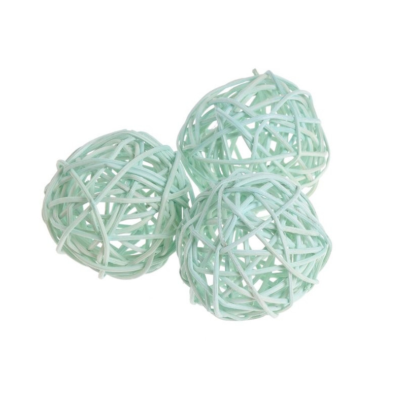 Kule rattanowe 7cm, 12szt-paczka MIX KOLORÓW