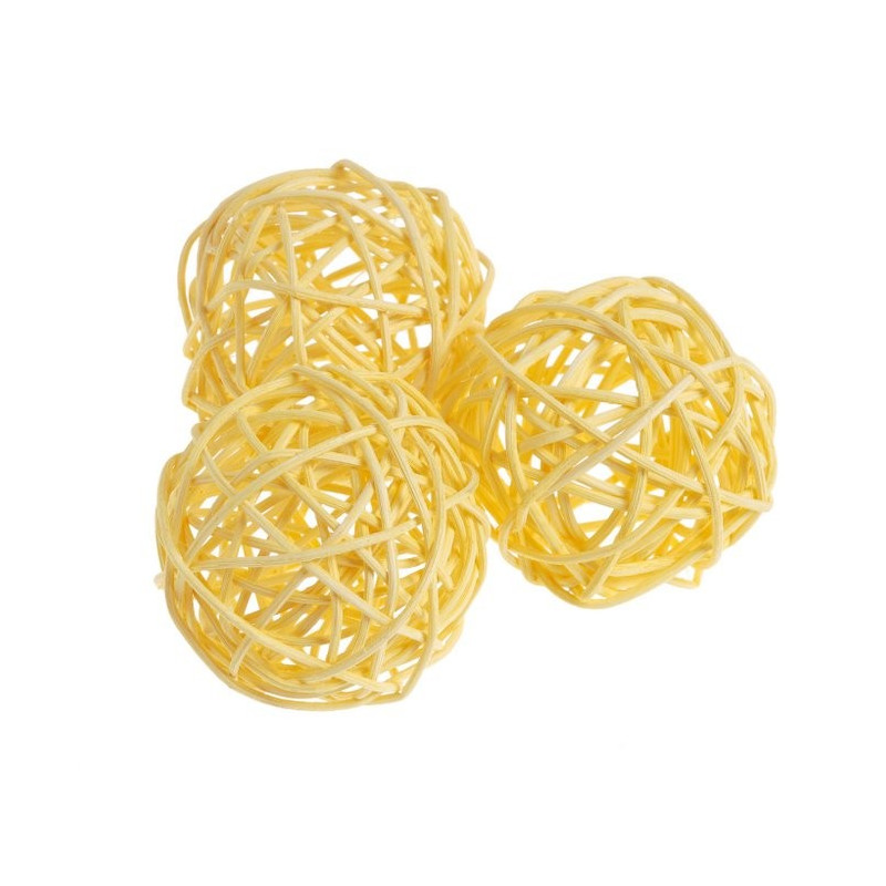 Kule rattanowe 7cm, 12szt-paczka MIX KOLORÓW