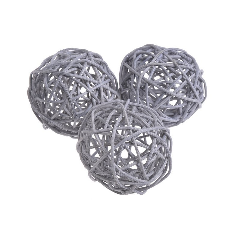 Kule rattanowe 7cm, 12szt-paczka MIX KOLORÓW