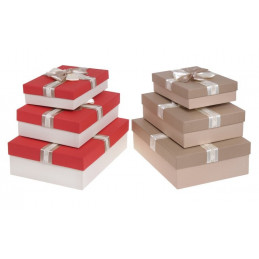 Pudełka 3szt-kpl BLACK/CREAM, CREAM/BLACK