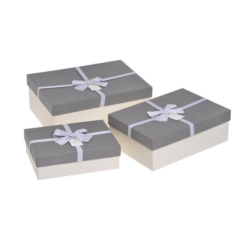 Pudełka 3szt-kpl BLACK/CREAM, CREAM/BLACK