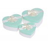 Pudełko serce 3szt-kpl WHITE/MINT, MINT/WHITE