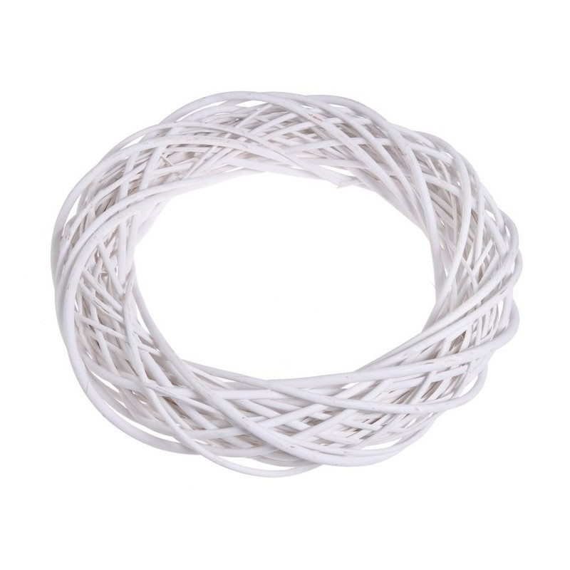 Wianek wiklinowy 45 cm WHITE/GREY