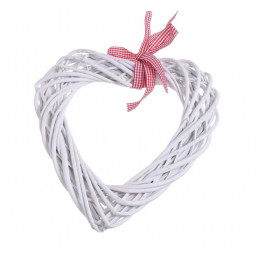 Serce z wikliny 30 x 30 cm WHITE/GREY - zawieszka
