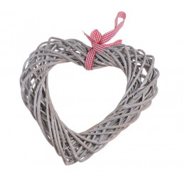 Serce z wikliny 30 x 30 cm WHITE/GREY - zawieszka