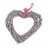 Serce z wikliny 30 x 30 cm WHITE/GREY - zawieszka