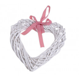 Serce z wikliny 25 x 25 cm WHITE/GREY - zawieszka