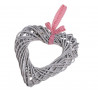 Serce z wikliny 25 x 25 cm WHITE/GREY - zawieszka