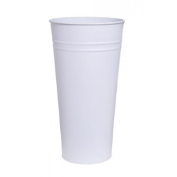 Wazon metalowy 16,4 x H30,9 cm MAT WHITE