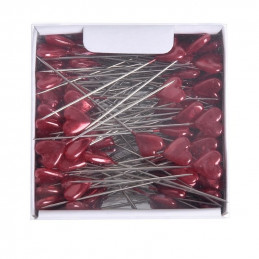Szpilka serce_5,5cm paczka/100sztuk WHITE/RED