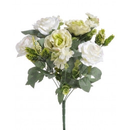 Bukiet z różami - sztuczna roślina MIX KOLORÓW