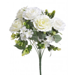 Bukiet z różami - sztuczna roślina MIX KOLORÓW