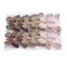 Motyl 8 cm na klipie - krt.12szt MIX BROWN