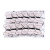 Motyl 12cm na klipie - krt.12szt CREAM/BROWN