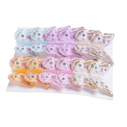 Motyl 8 cm na klipie - krt.12szt MULTOCOLOR