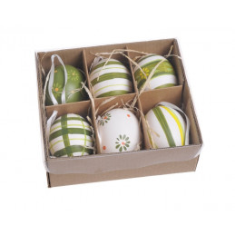 Pisanki 6cm, 6szt-pacz GREEN