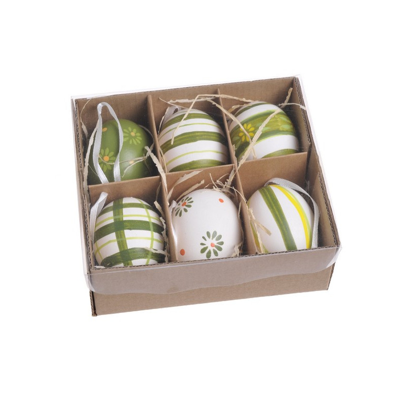 Pisanki 6cm, 6szt-pacz GREEN