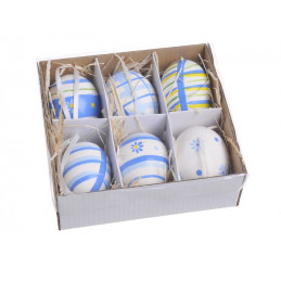 Pisanki 6cm, 6szt-pacz BLUE