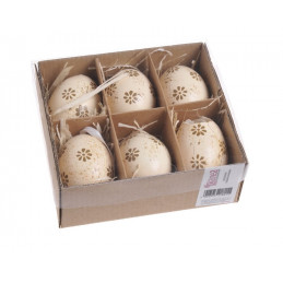 Pisanki 6cm, 6szt-pacz NAT