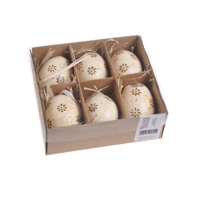 Pisanki 6cm, 6szt-pacz NAT