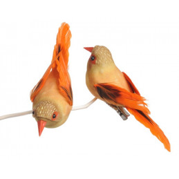 Ptaszek 13cm na klipie 6szt 2 KOLORY