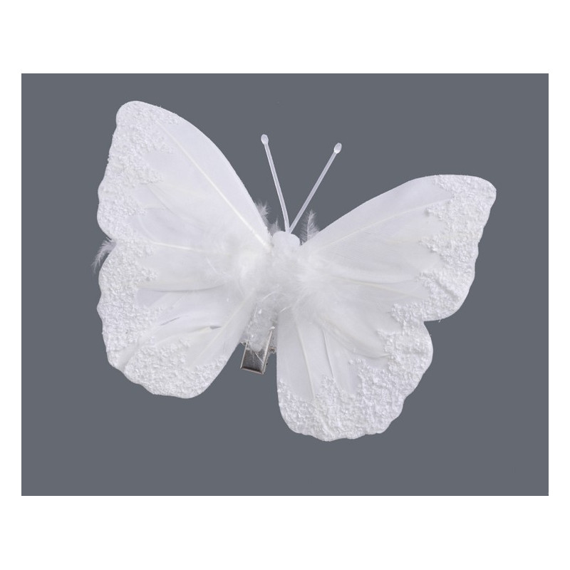 Motyl 12 cm na klipie - krt.12sztuk/paczka
