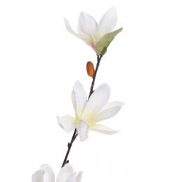 Gałązka kwitnącej magnolii 88 cm- sztuczna roślina
